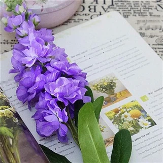 Purppura Delphinium tekokukka kodin sisustus